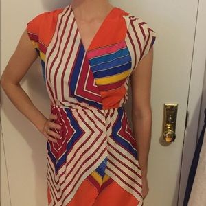 Bailey Blue Print V-Neck Dress